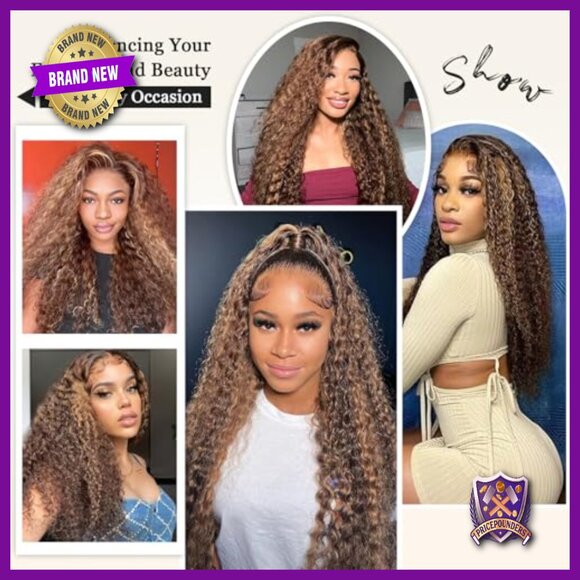13x6 Lace Front Human Hair Wig 24 Inch Deep Wave Glueless Pre Plucked main image 5